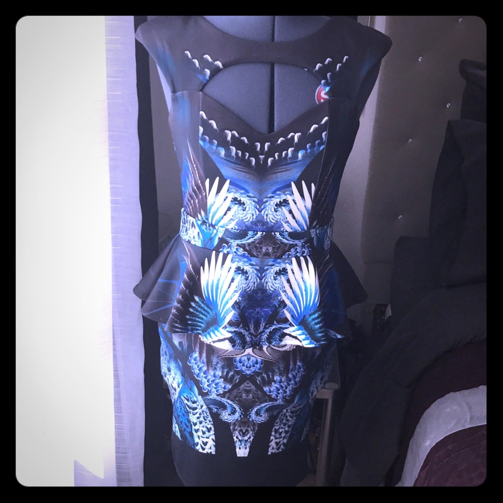 Arden B peplum keyhole dress - Picture 1 of 8